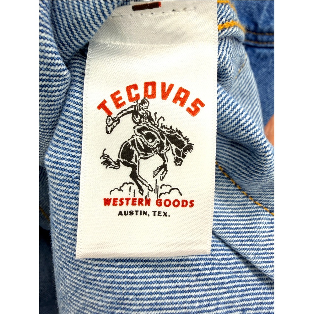 NWT Tecovas Women's Denim Trucker Jacket II Medium Wash Size S Western Boho - Picture 6 of 11